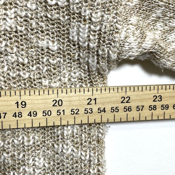 J. Crew Linen Blend Classic Oversized Pullover Sweater Preppy Beige Size Medium - Picture 10 of 10